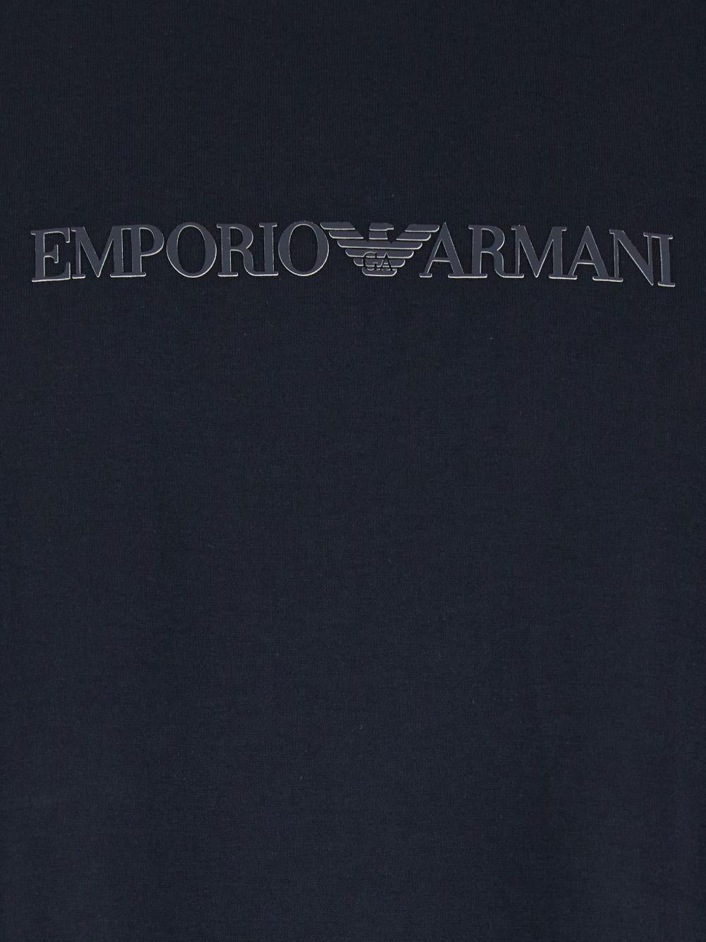 T-shirt con logo blu navy 