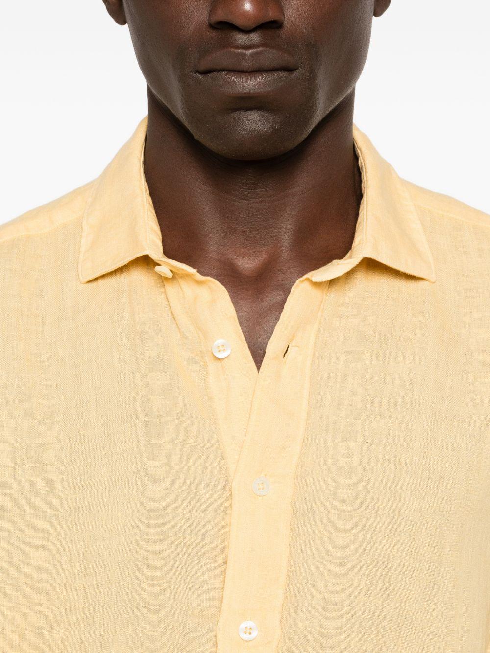 Camicia zafferano in lino 