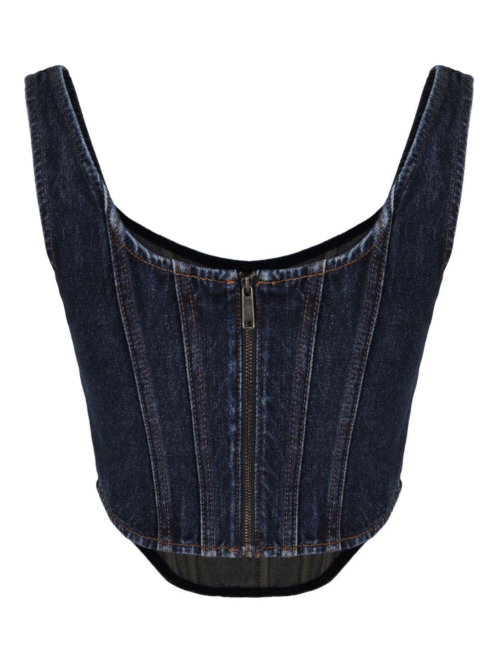Bustier in denim 