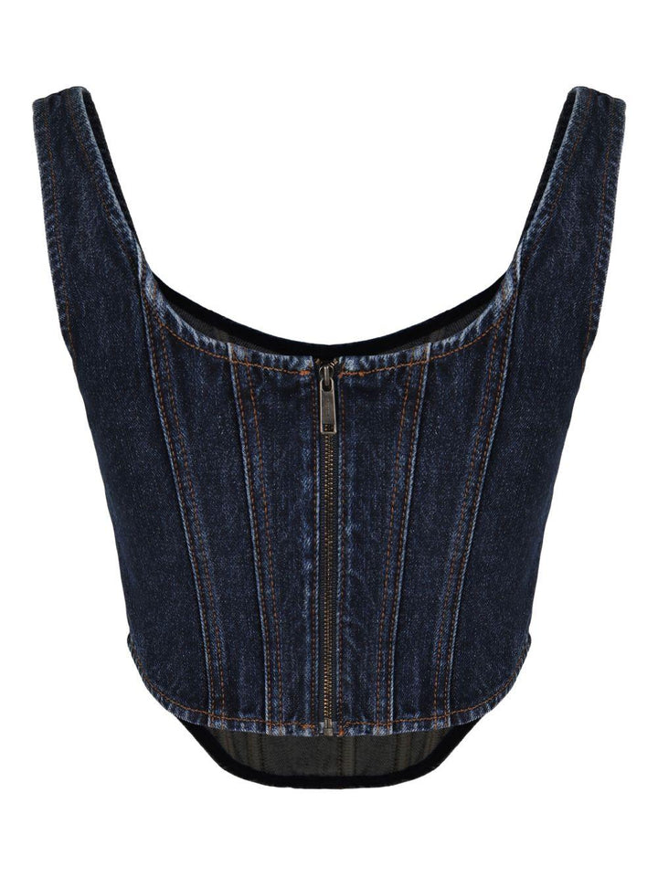 Bustier in denim 