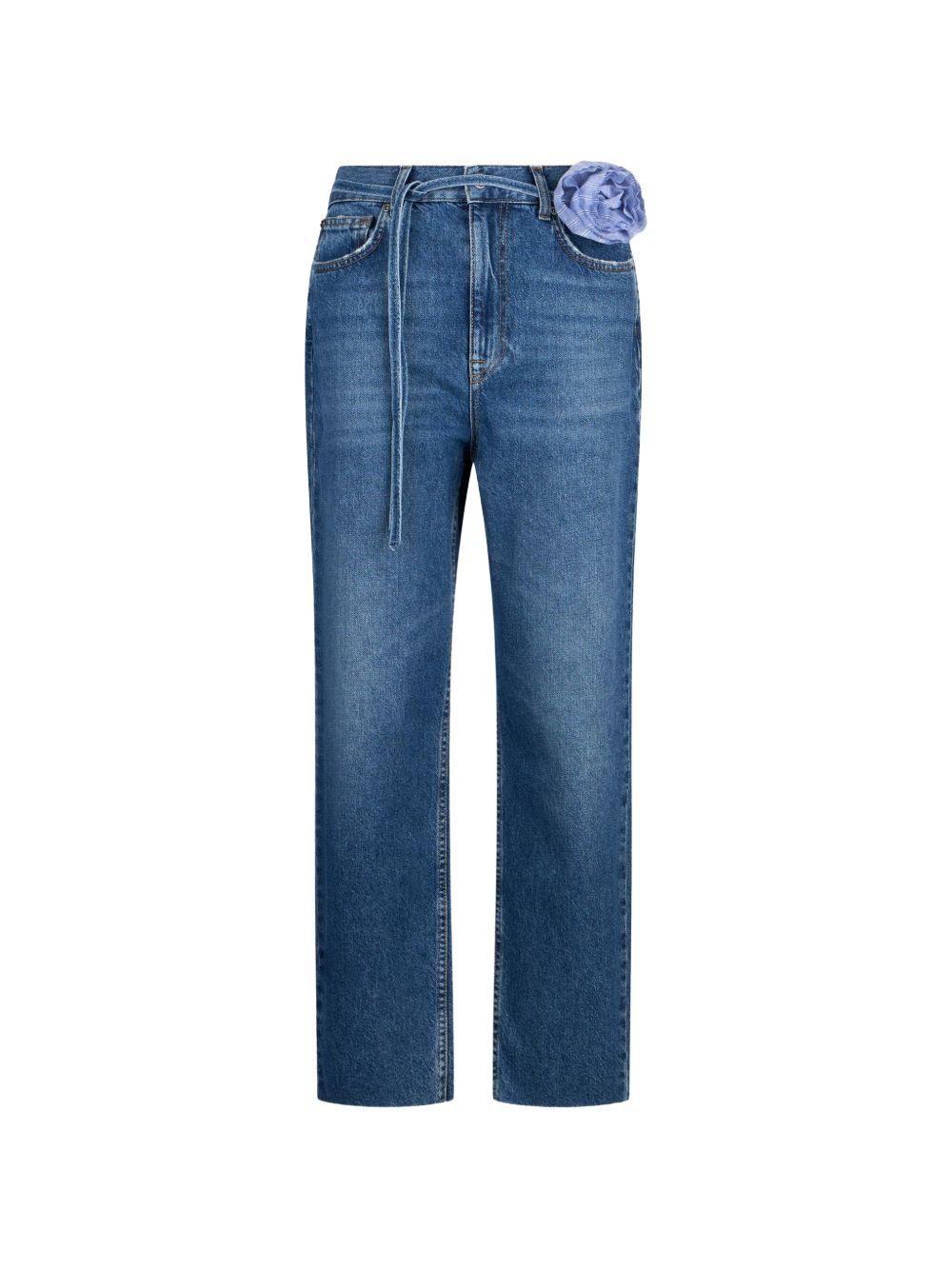 Jeans dritti con cintura 