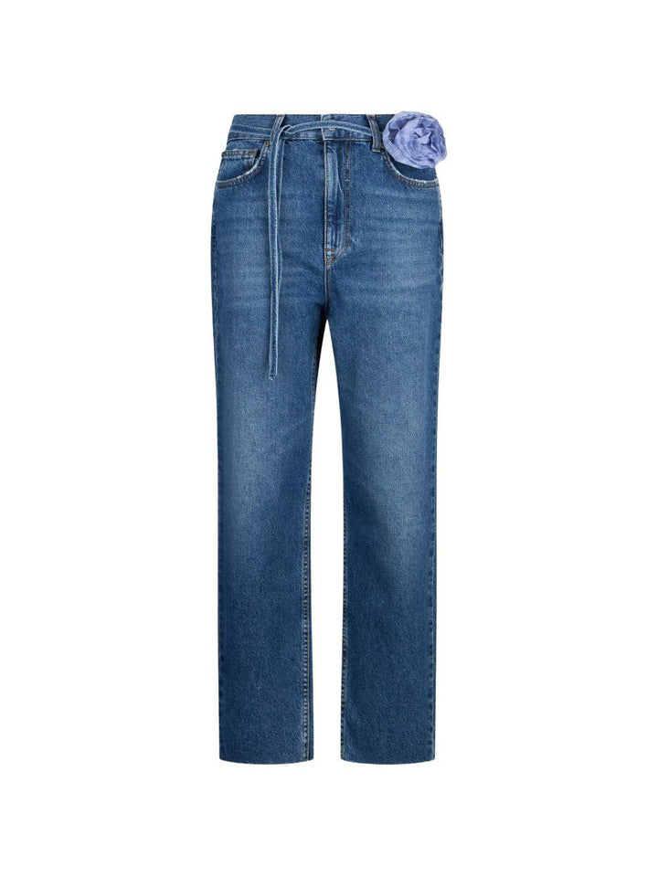Jeans dritti con cintura 