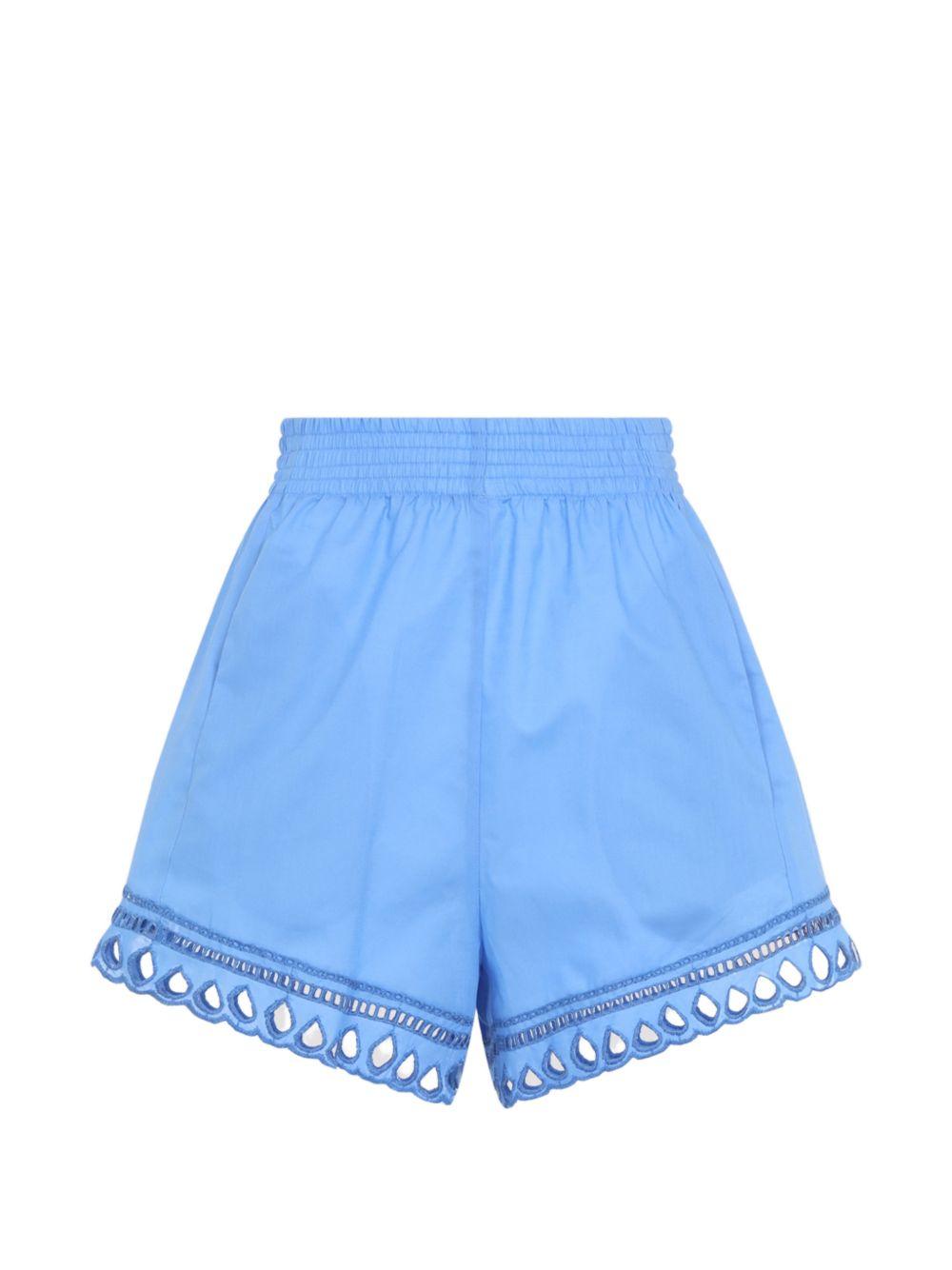 Shorts con ricami in pizzo 