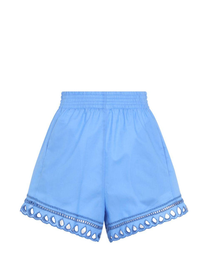 Shorts con ricami in pizzo 