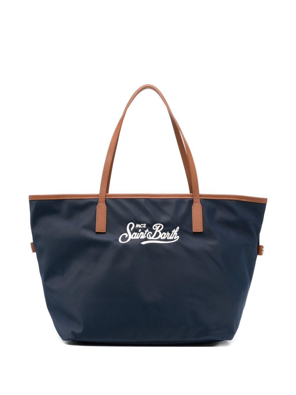 Borsa tote Lou con logo ricamato 