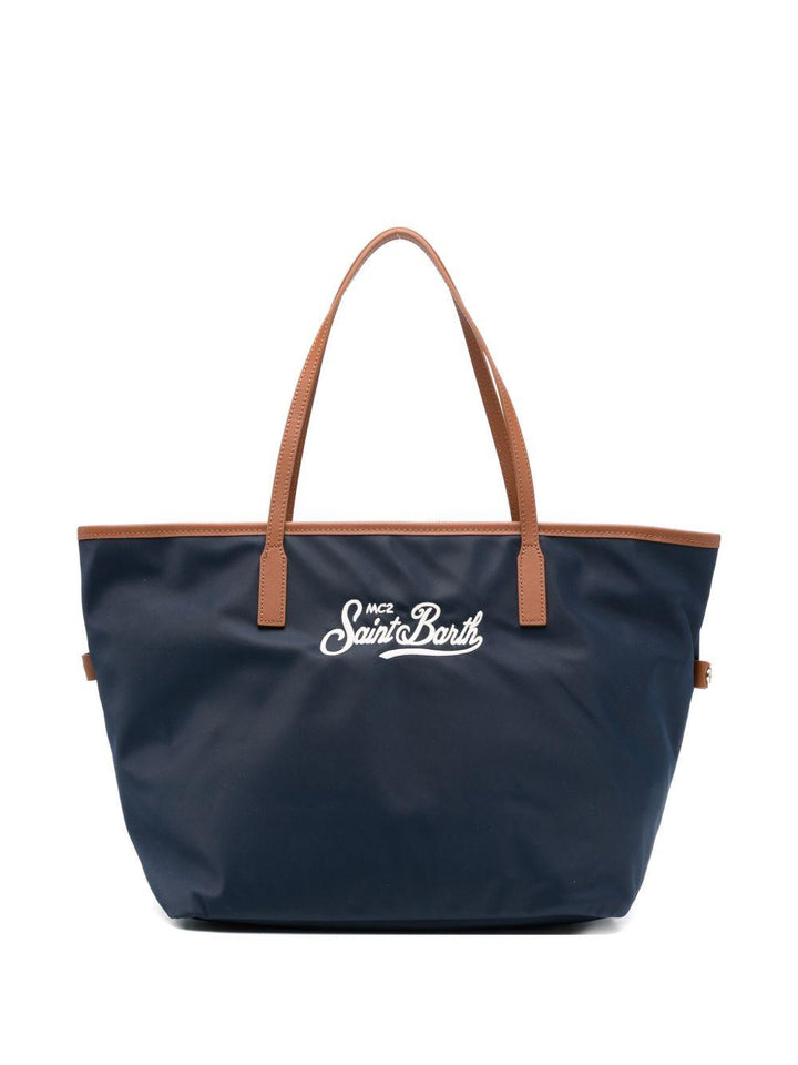 Borsa tote Lou con logo ricamato 