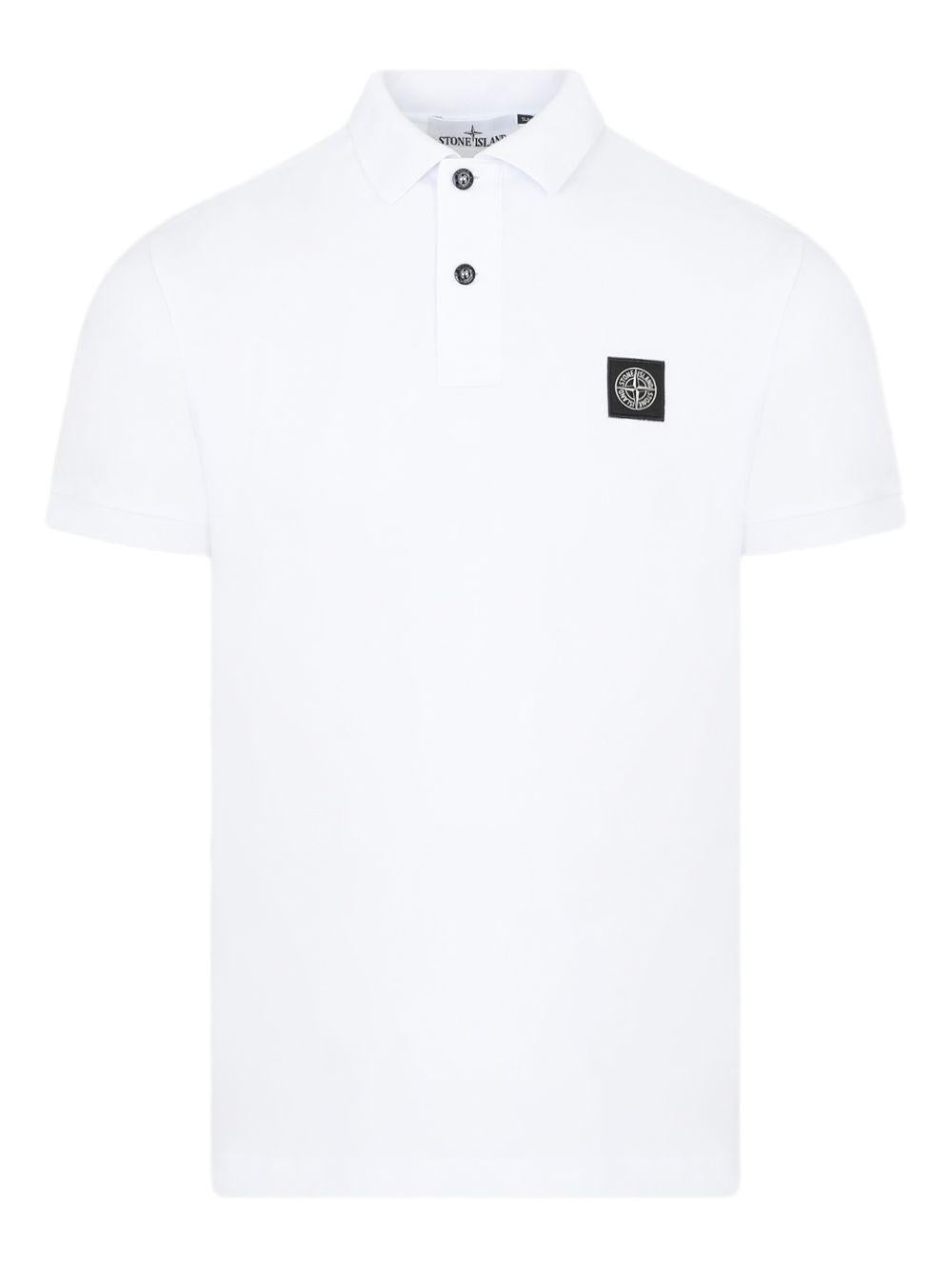 Polo bianca con logo