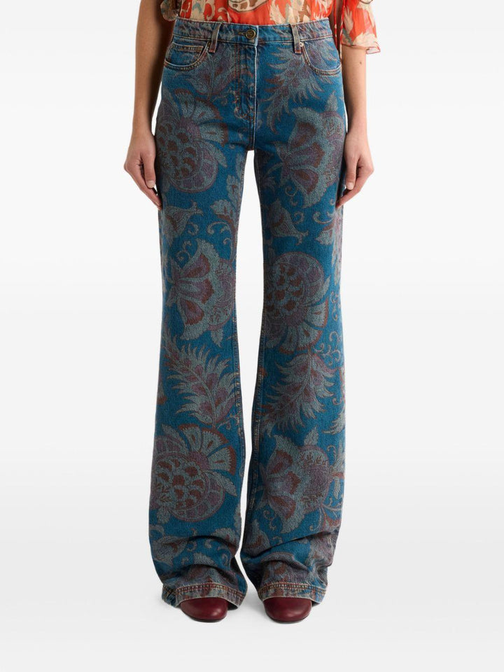 Jeans a fiori 