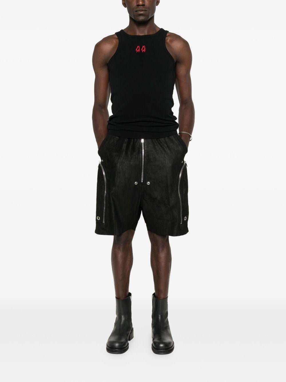 Canotta black/red con logo ricamato 