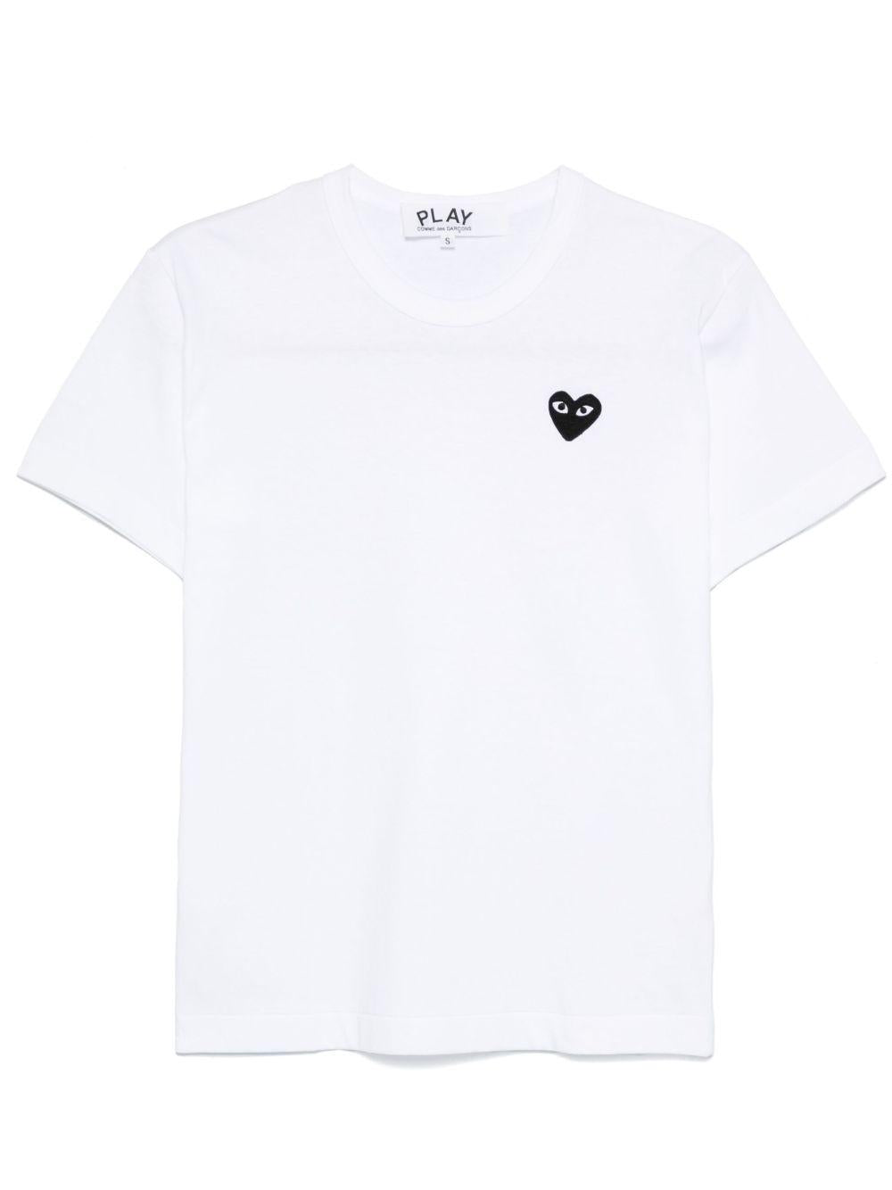 T-shirt bianca con applicazione cuore 