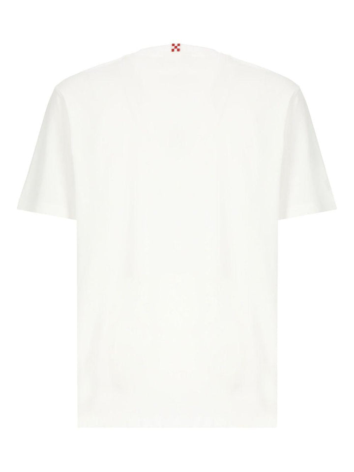 T-shirt bianca in cotone con stampa 