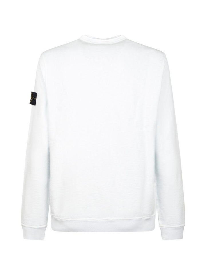 Felpa sky girocollo con patch 