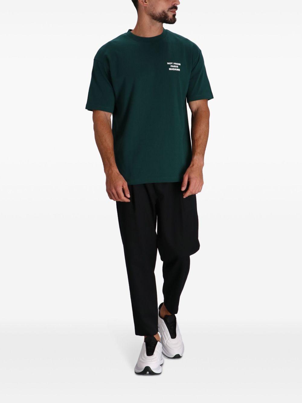 T-shirt verde con stampa 