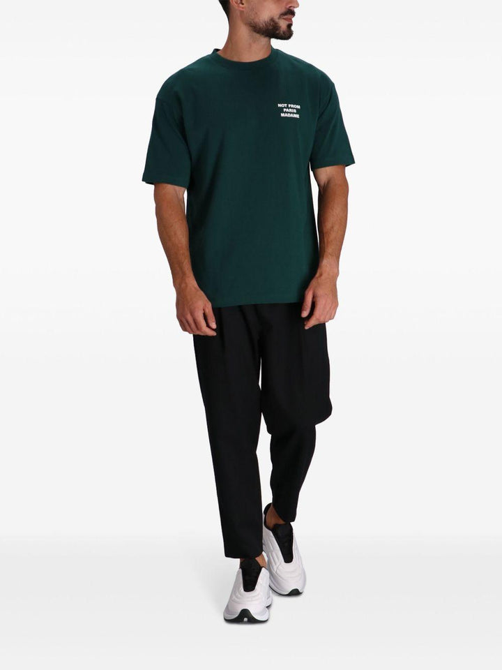 T-shirt verde con stampa 