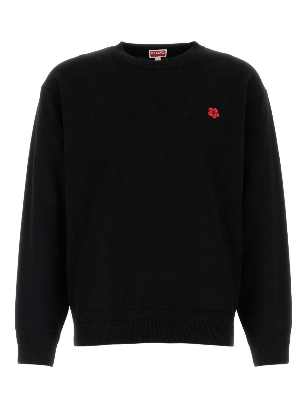 Maglione nero Boke Flower girocollo 