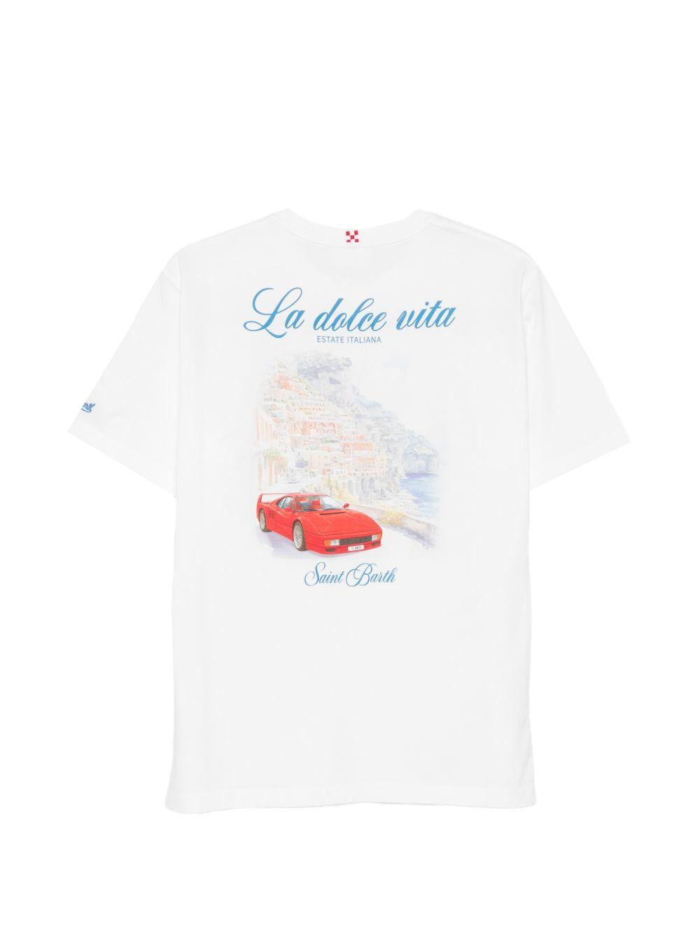 T-shirt bianca con stampa 