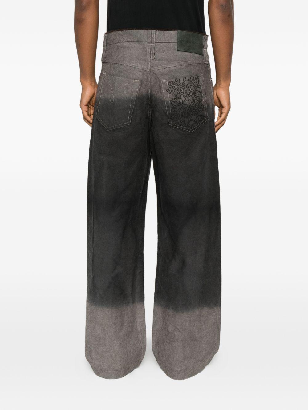 Jeans grigi con fantasia tie dye 