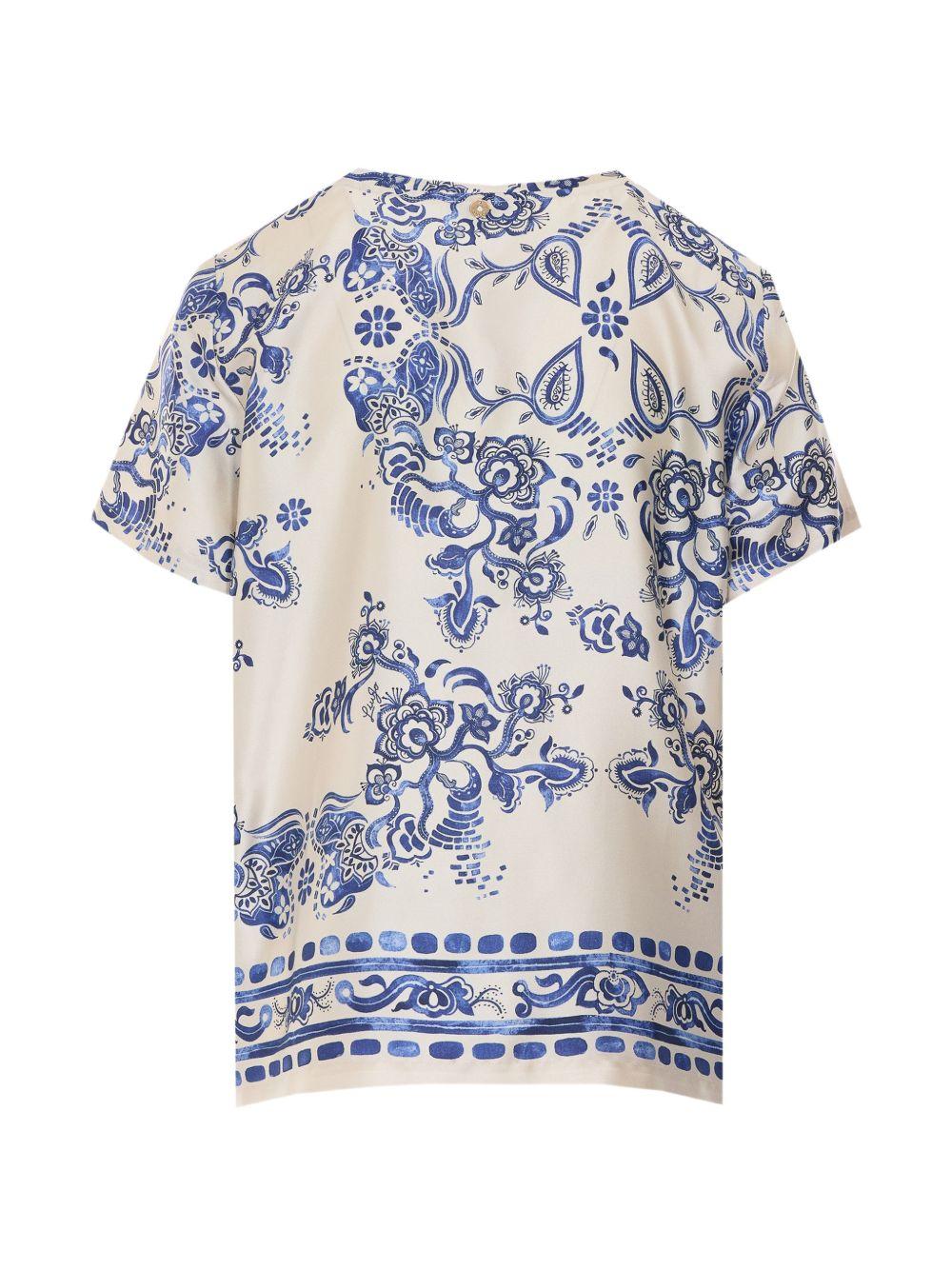 T-shirt girocollo con stampa 