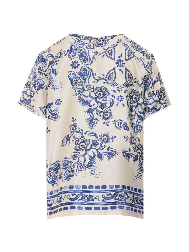 T-shirt girocollo con stampa 