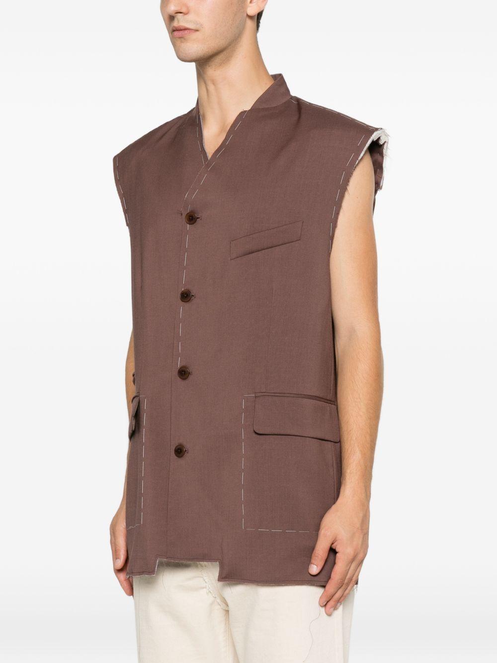 Gilet prugna senza maniche 