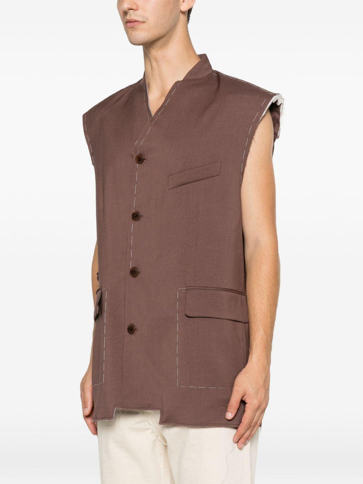 Gilet prugna senza maniche 