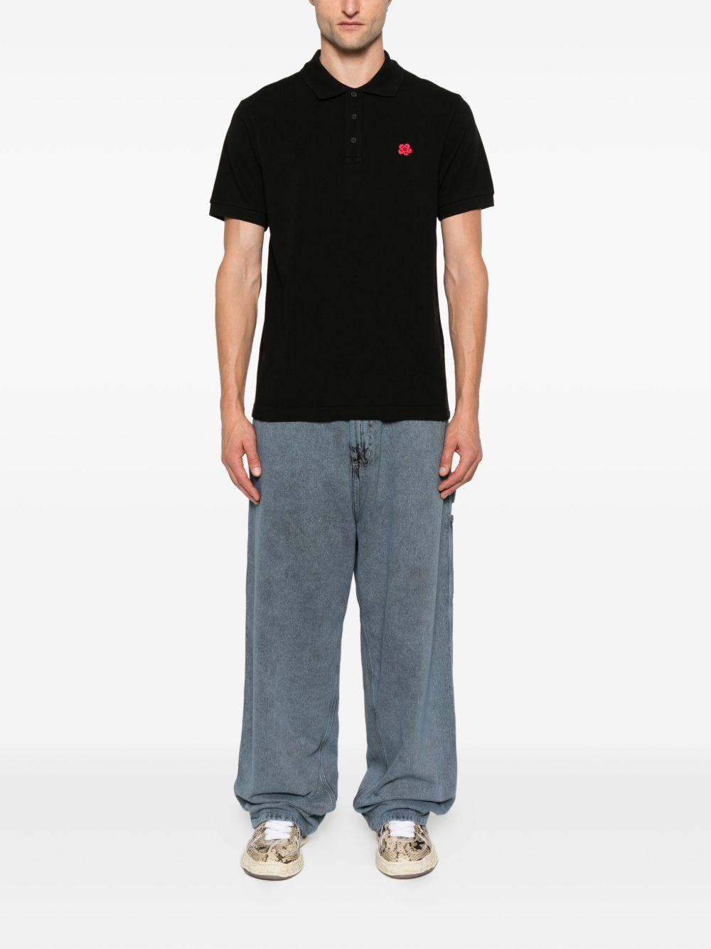 Polo nera Boke Flower 