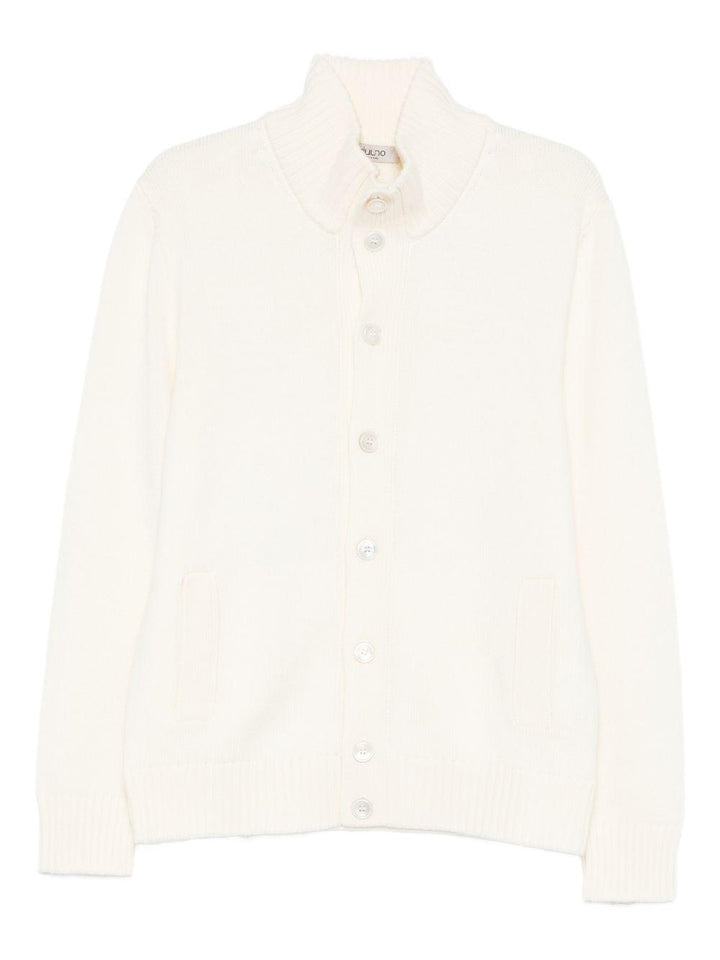 Cardigan panna con bottoni 