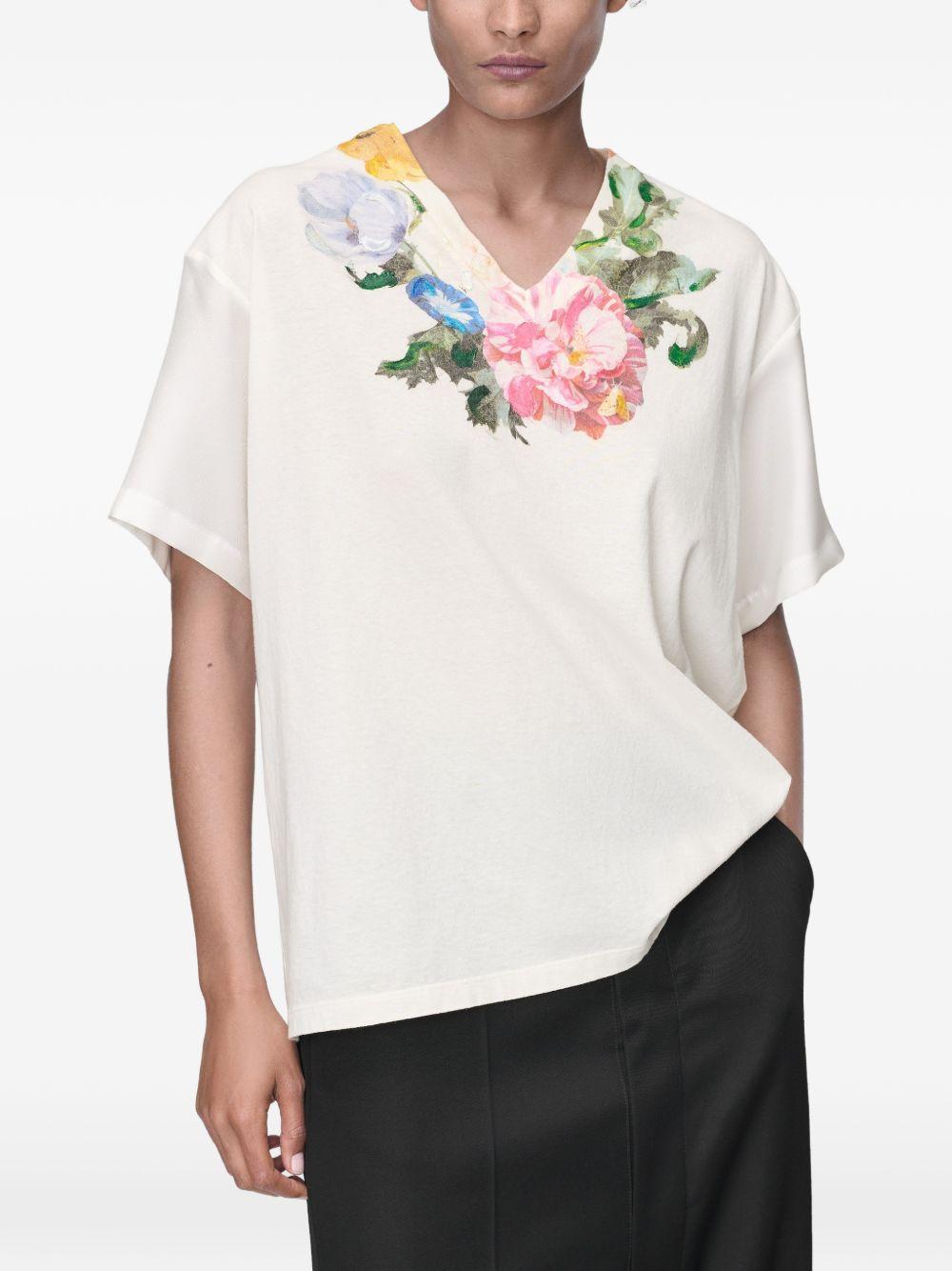 T-shirt con scollo a V 
