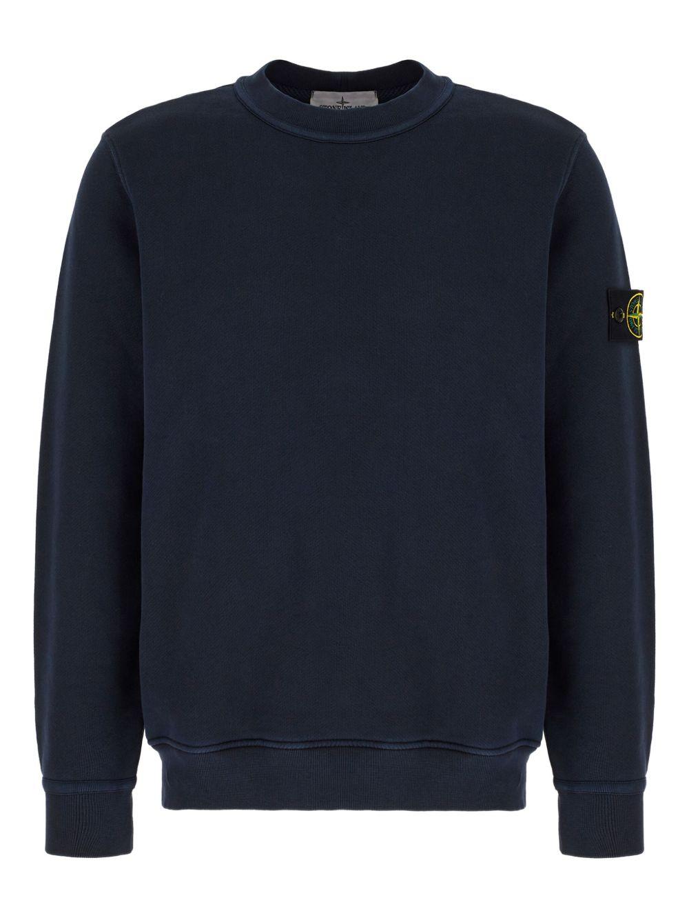 Felpa girocollo blu navy 