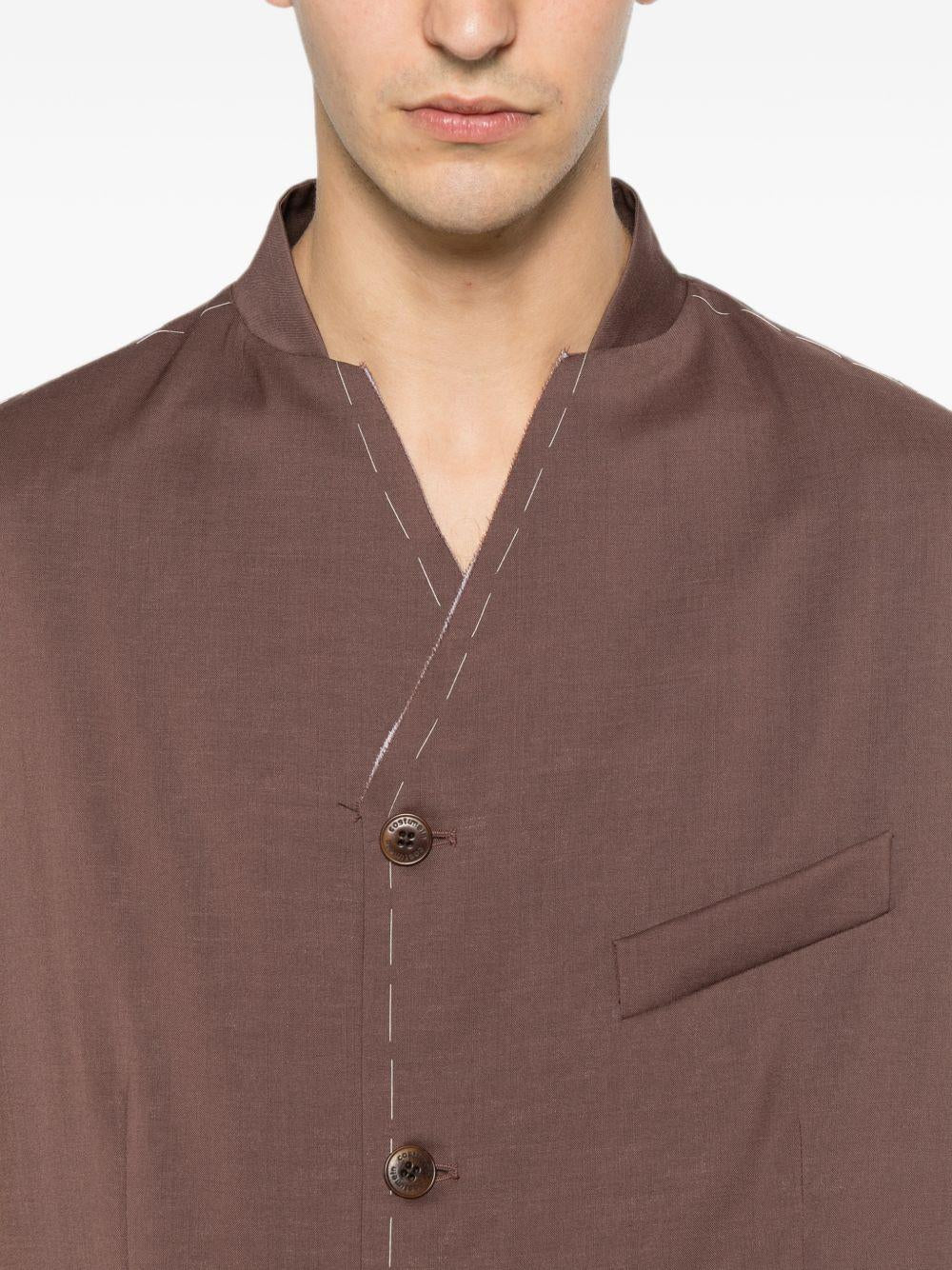 Gilet prugna senza maniche 