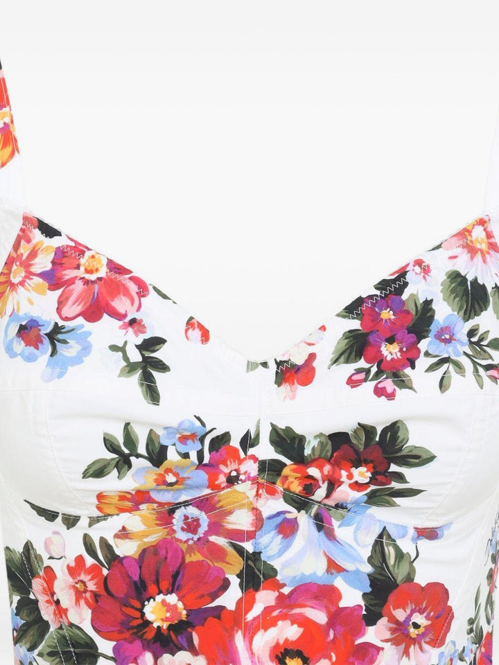 Top in cotone floreale 