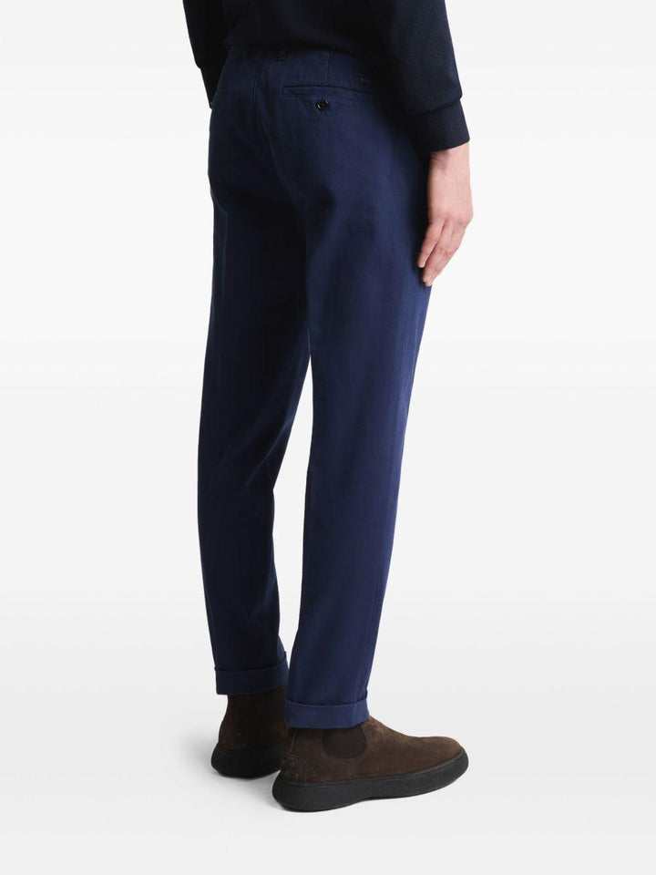 Pantaloni blu con risvolto 