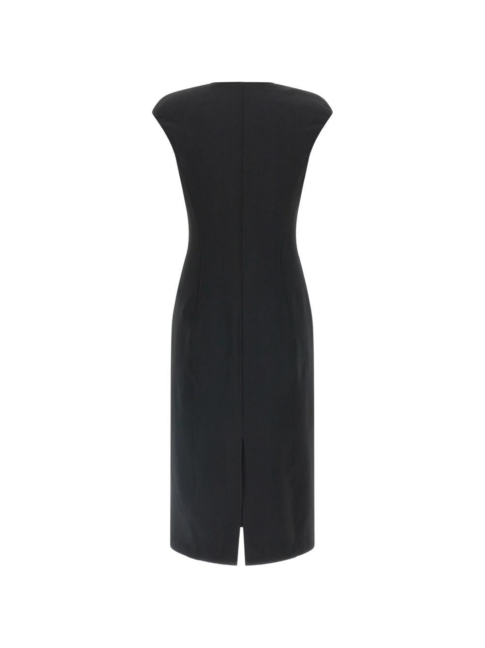 Abito midi con scollo a cuore 