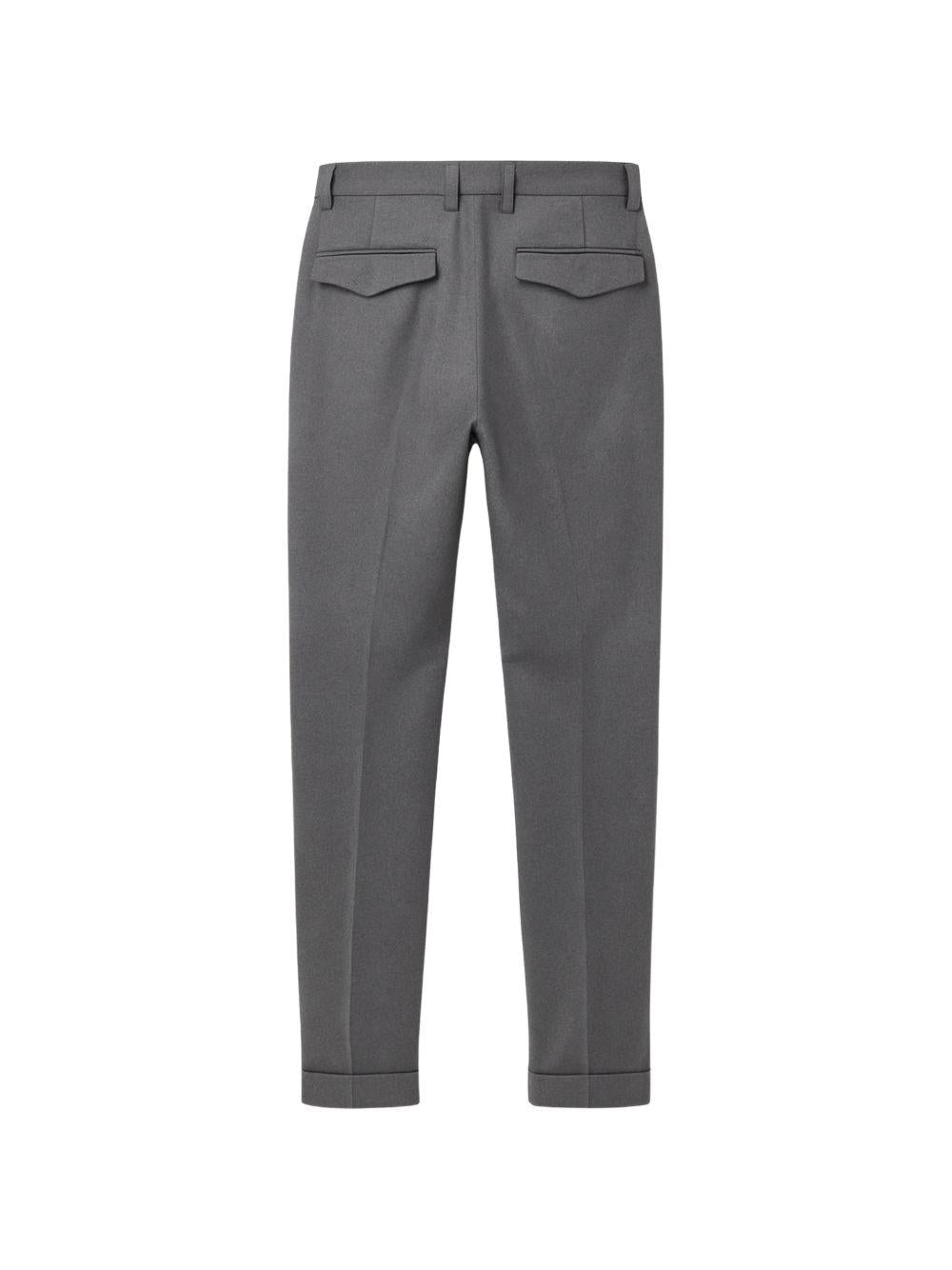 Pantaloni grigi con pieghe 