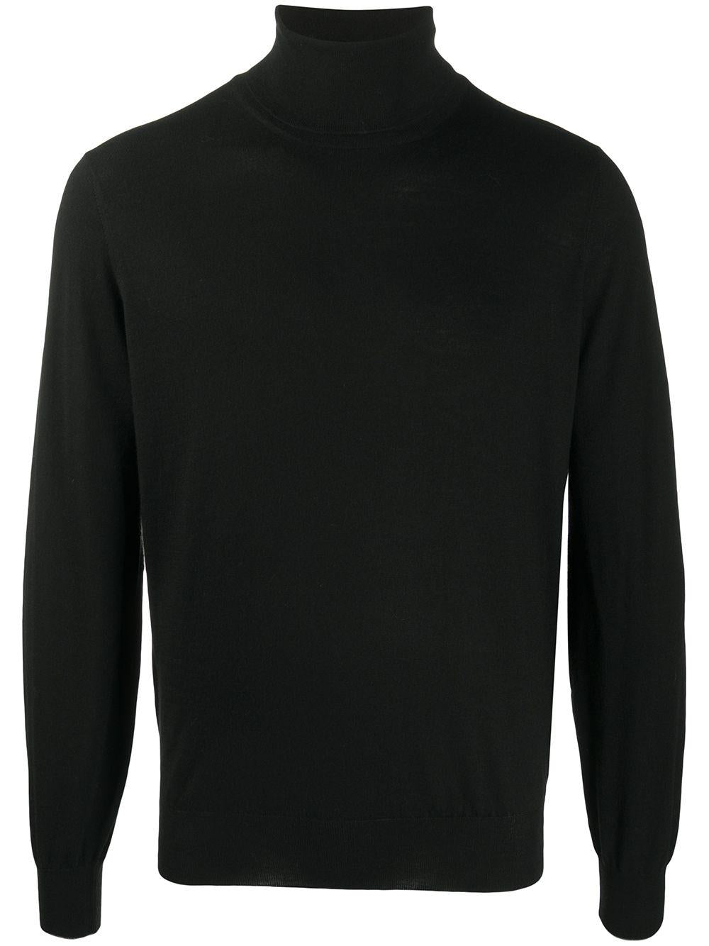 Maglione nero a collo alto 