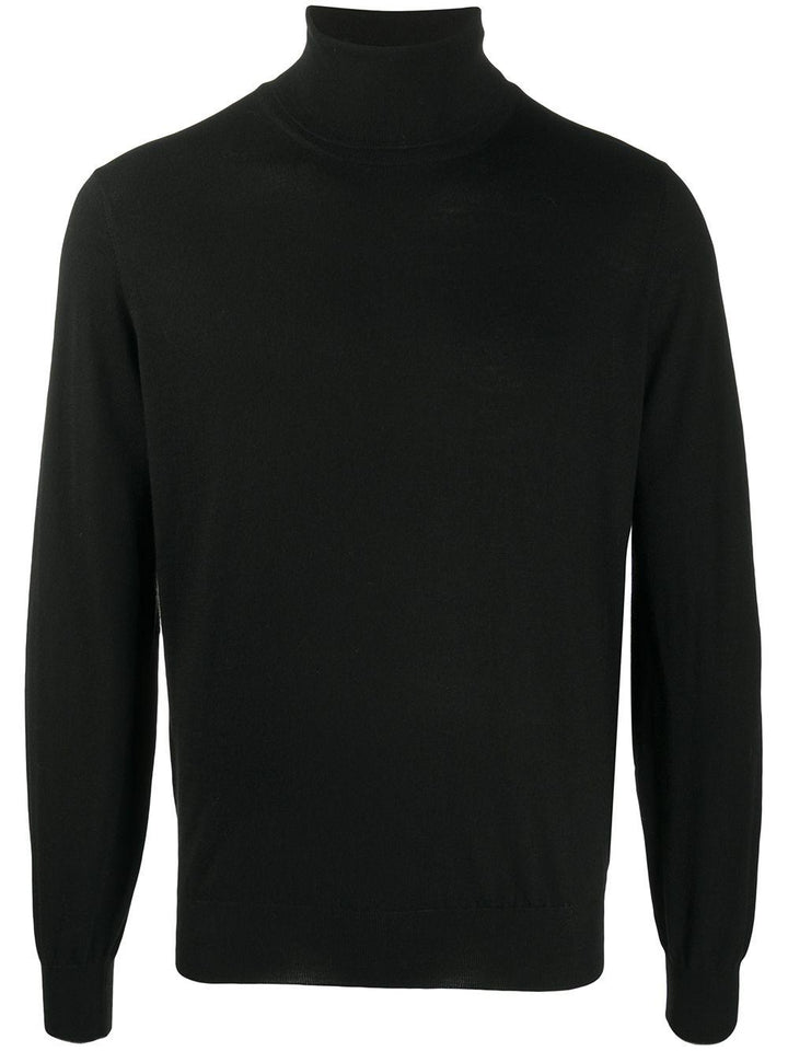 Maglione nero a collo alto 