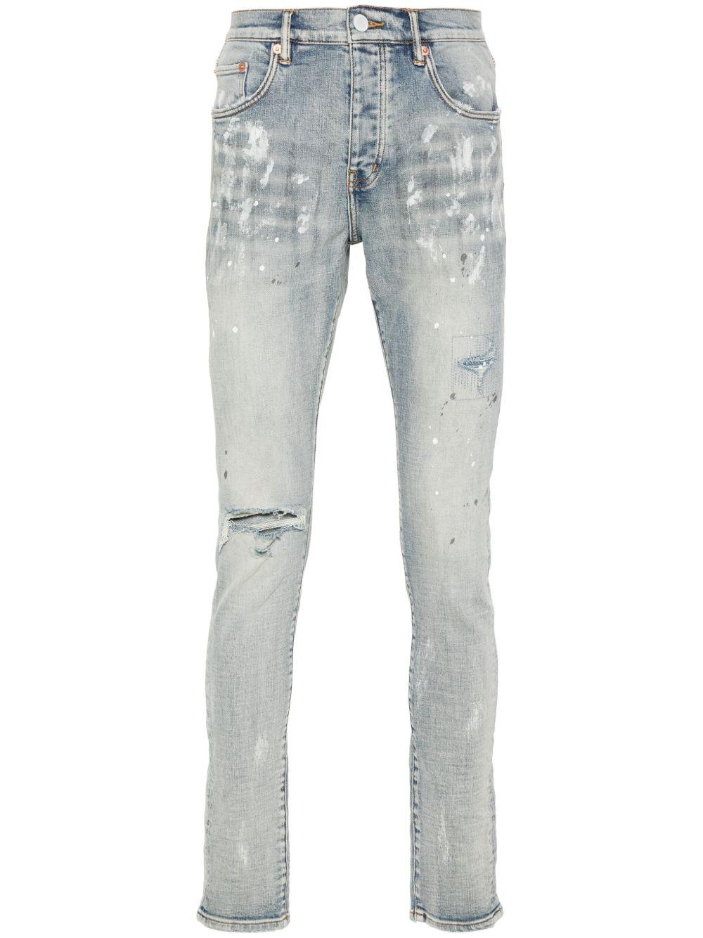 Jeans blu chiaro effetto blowout 