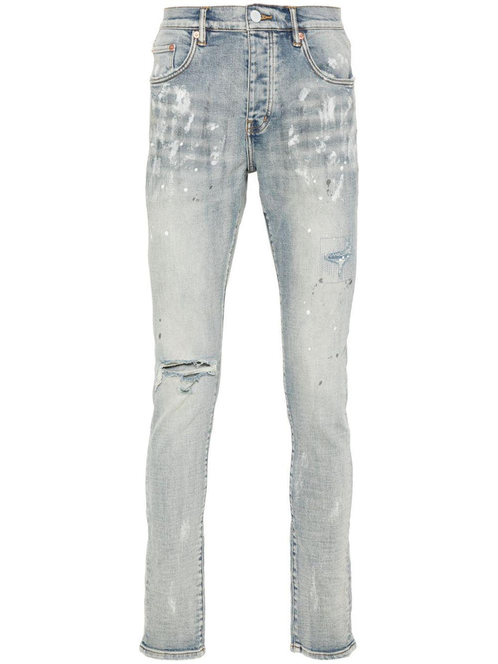 Jeans blu chiaro effetto blowout 