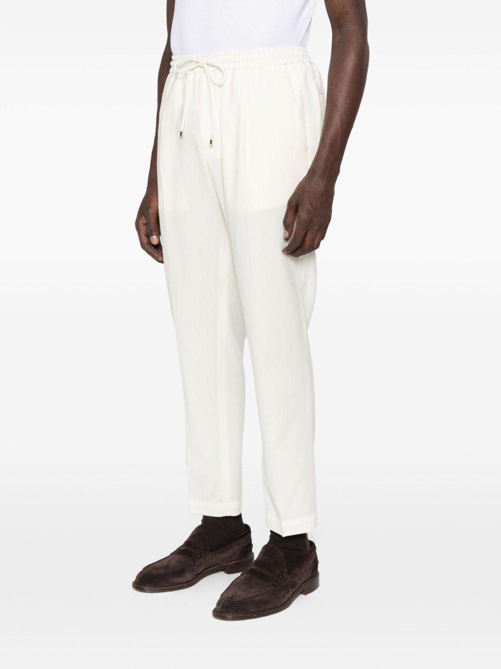 Pantaloni bianco Wimbledon in lana con coulisse