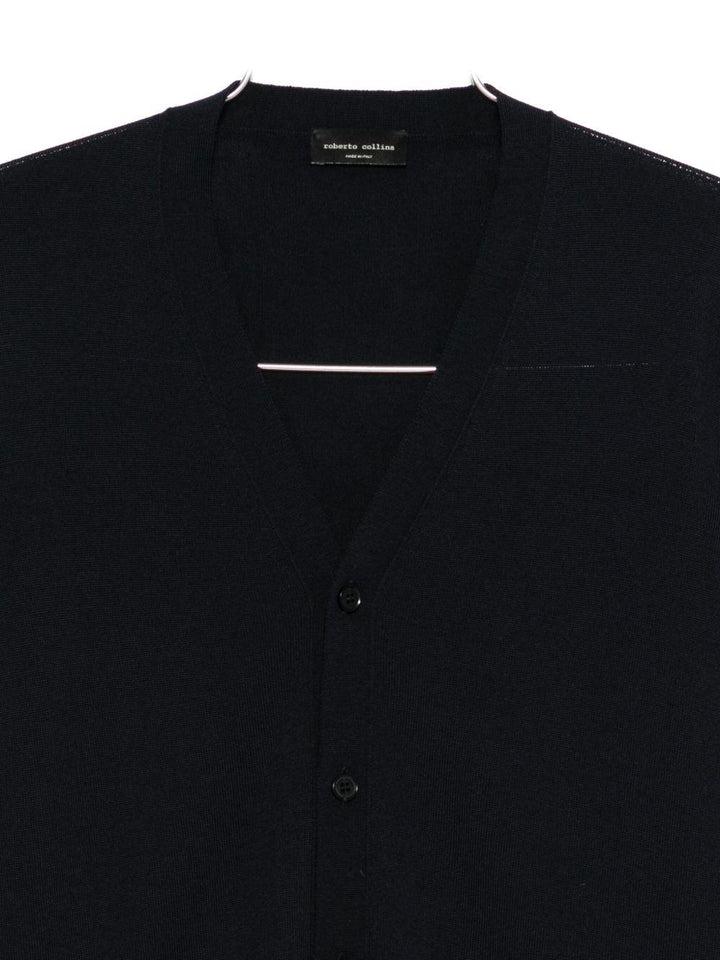 Cardigan con bottoni navy 