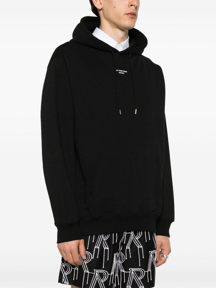 Felpa La Hoodie Slogan con cappuccio nera 