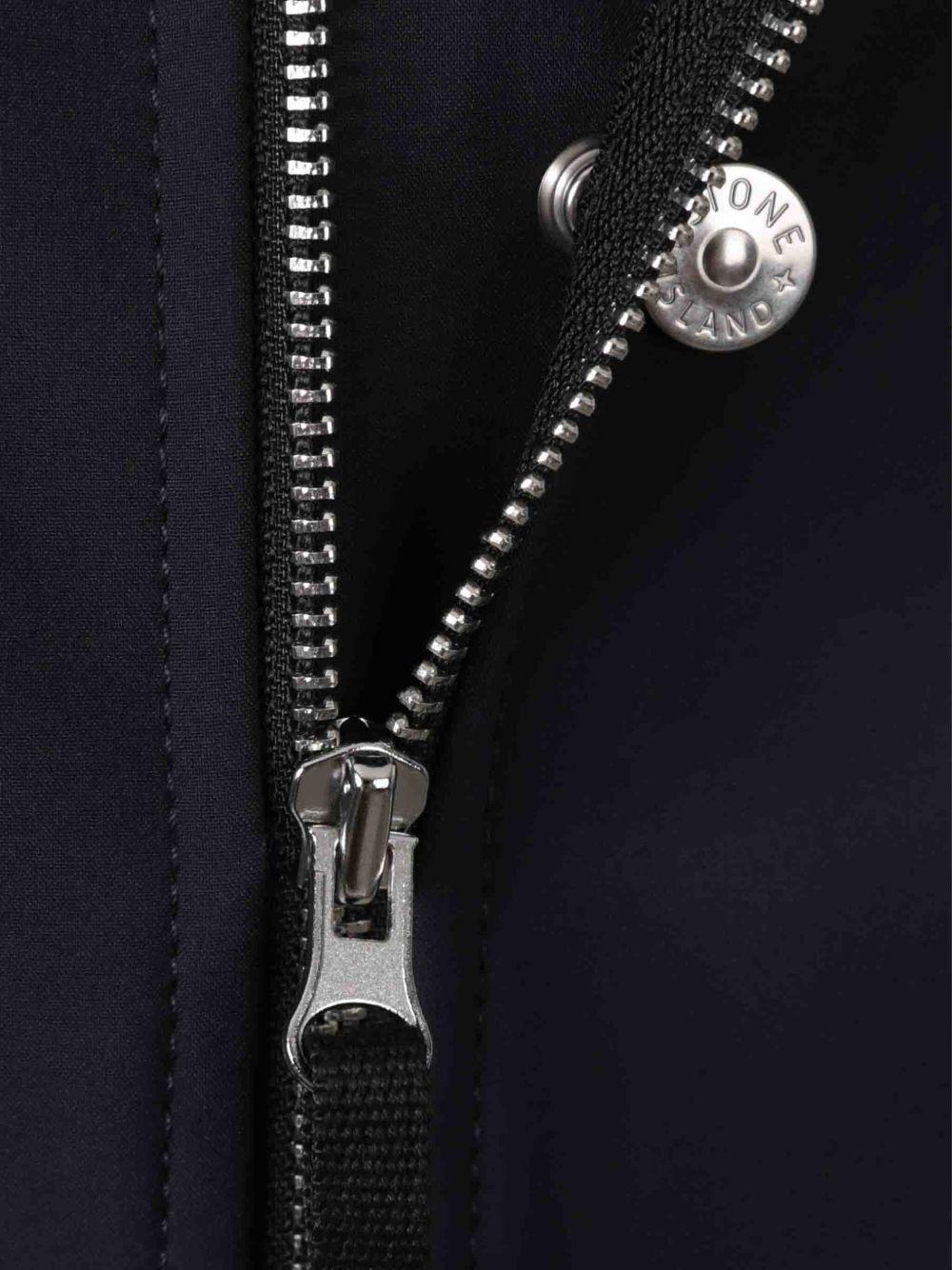 Felpa blu navy con cappuccio e applicazione Compass 
