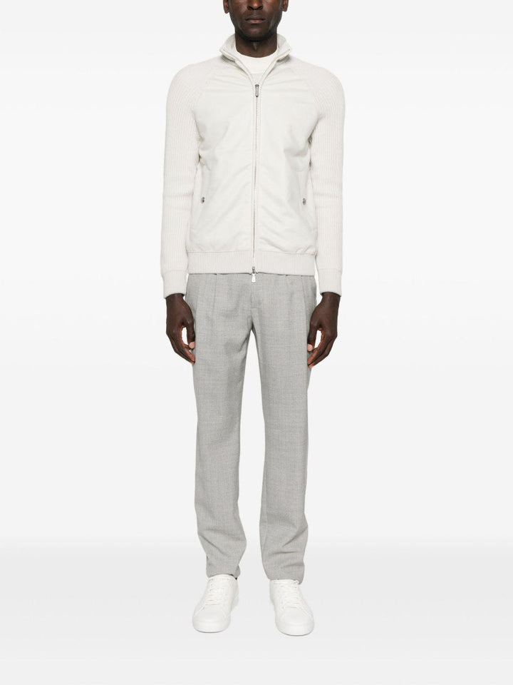 Bomber bianco con inserti 