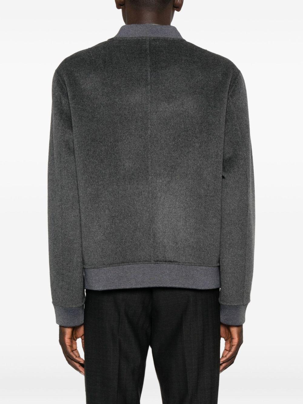 Bomber grigio con zip