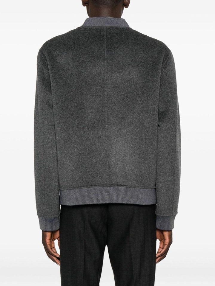 Bomber grigio con zip