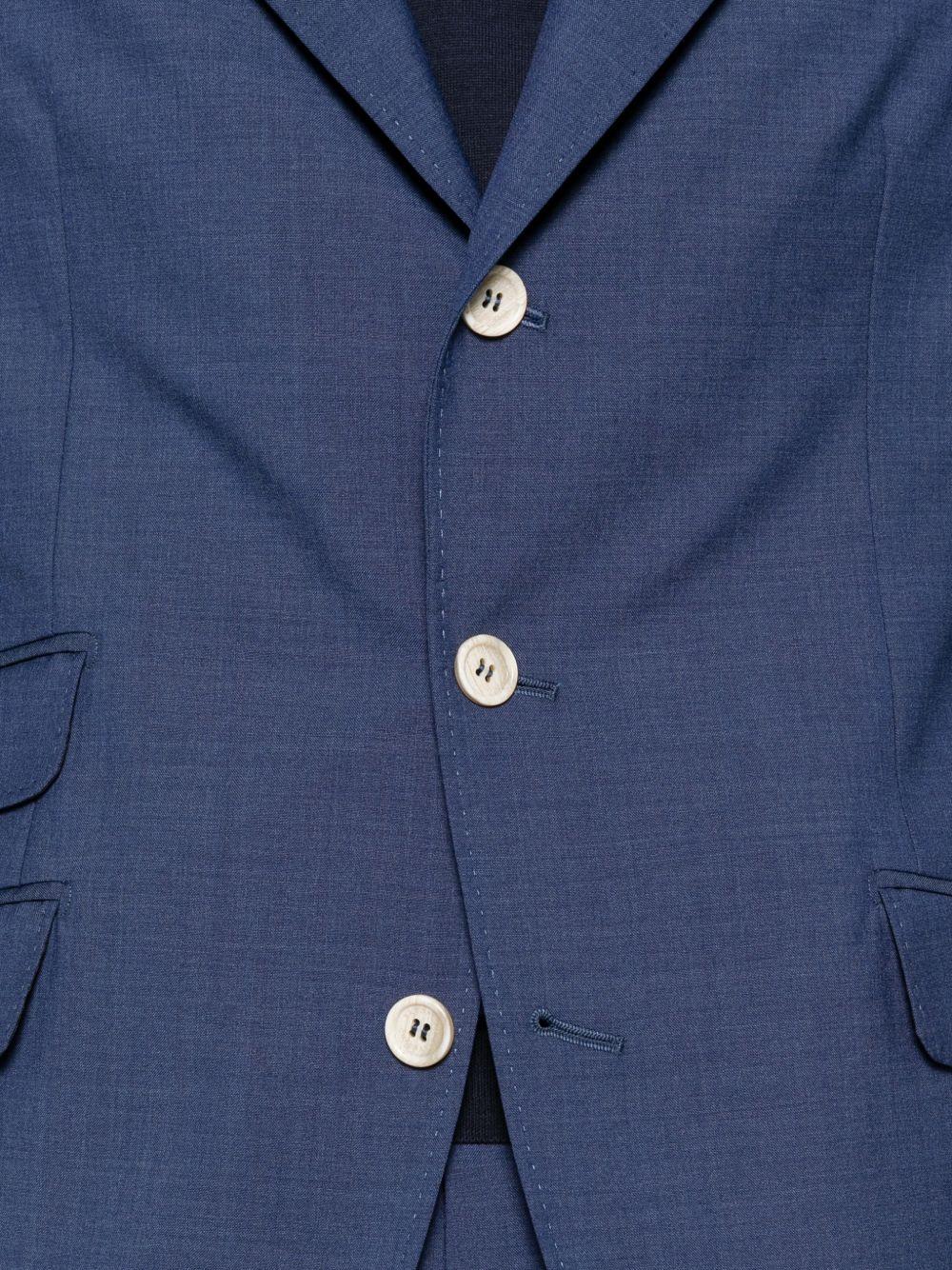 Abito monopetto con revers a lancia blu royal 