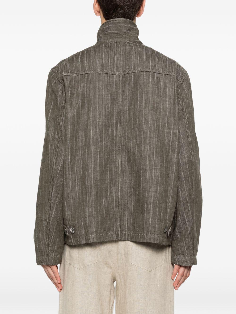 Giacca a righe con bottoni stripe khaki 
