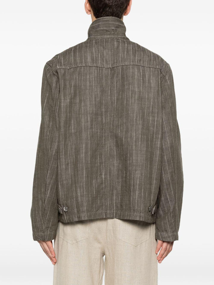 Giacca a righe con bottoni stripe khaki 