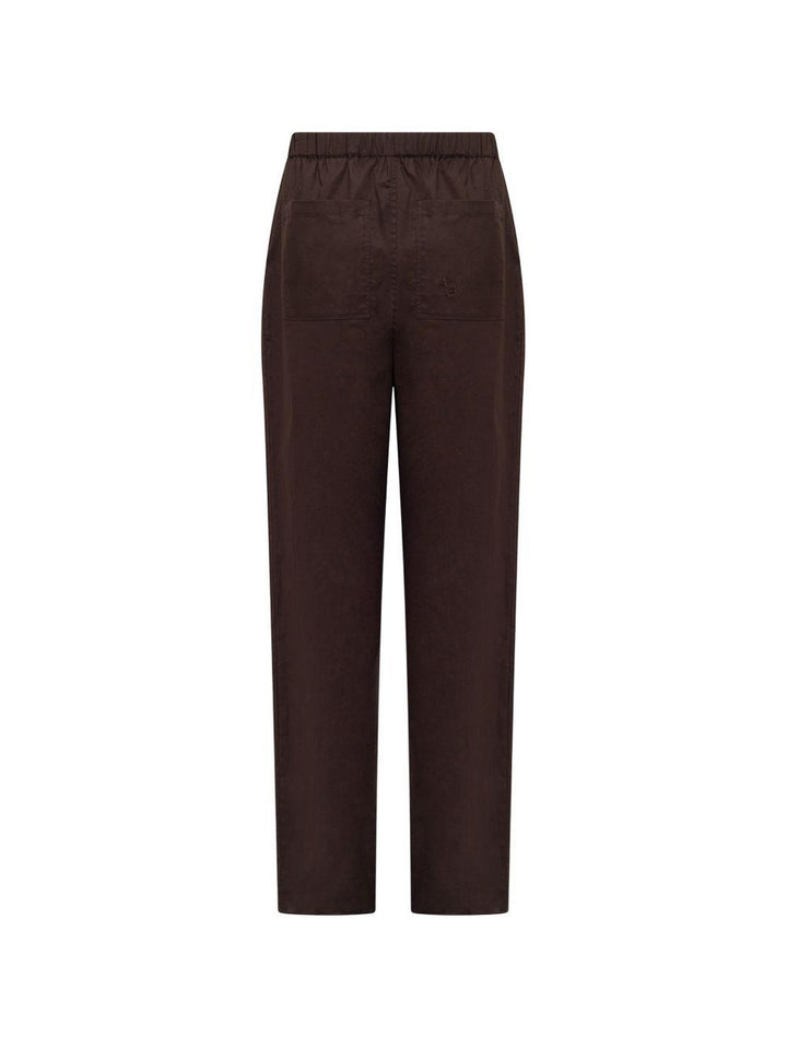 Pantaloni cioccolato con ricamo 