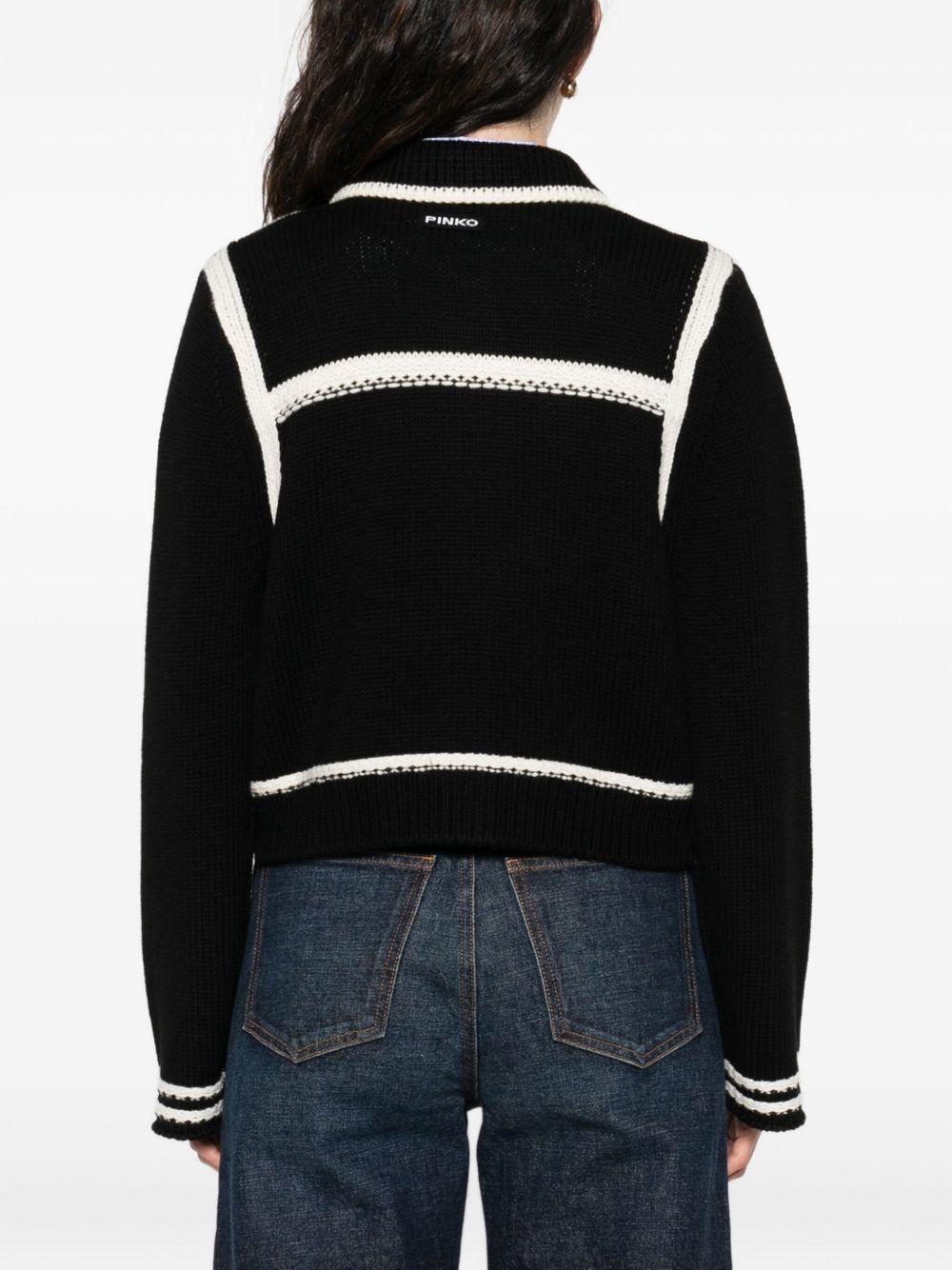 Cardigan con dettagli a contrasto 